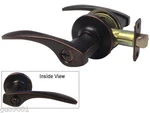 Entry Set Oil Rubbed Bronze Door Handle Keyed Lever Knob Lock. Fixed Price $23.99.