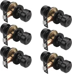 6 Pack Matte Black Interior Privacy Door Knob, Keyless Bedroom Bathroom. Fixed Price $74.95.