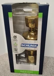 New Schlage F10VBEL605 Hall & Closet Doorknob/ Bright Brass. (03). Fixed Price $28.99.