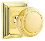 Emtek 8561NW Norwich Non-turning Two-sided Dummy Door Knob Set Brass. Fixed Price $152.00.