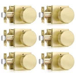 Door Knobs Interior Privacy 6 Pack Heavy Duty Brushed Gold Haidms Square Bedroom. Fixed Price $209.99.