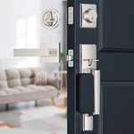 Brightify Satin Nickel Front Door Lock Set, Handle With Doo.... Fixed Price $66.29.