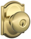 Schlage F51-PLY-CAM Plymouth Keyed Entry Door Knob Set Brass. Fixed Price $59.31.