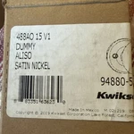 Kwikset 488AO15V1 Aliso Satin Nickel Half-dummy Door Knob. Fixed Price $9.88.