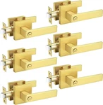 Probrico 6 Pack Gold Door Handles,heavy Keyless-privacy Lever,. Fixed Price $160.84.