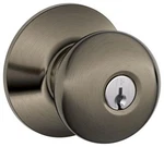 Schlage F51-PLY Pewter Plymouth Keyed Entry Panic Proof Door Knob Set. Fixed Price $56.34.
