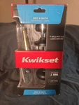 Kwikset Bed/bath Door Knob W/ Lock Juno Venetian Bronze #97300-830 Open Box. Fixed Price $9.94.