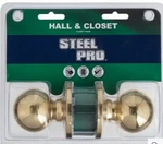 Steel Pro Polished Brass Hall & Closet Door Knob 6872PB-PS Cp. Fixed Price $12.99.