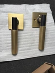 Emtek Tbar Stem US19 US4 Straight Knurled Handle Brass Black. Fixed Price $120.00.