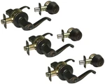 Of 3 Entry Door Sets, Dark Oil Rubbed Bronze. All Keyed Alike. Fixed Price $93.00.
