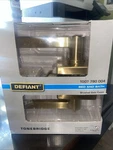 Defiant Tonebridge Brushed Gold Bed/bath Door Lever With Square Rose. Fixed Price $15.00.