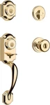 Kwikset Montara Front Door Lock Handle Deadbolt Set, Polished Brass. Fixed Price $119.65.