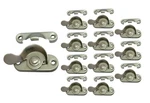 Steel Window Sash Lock, Ctc 2", Satin Nickel, 12 Pack, Made Taiwan. Fixed Price $49.27.