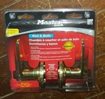 Master Bed & Bath Polished Brass Lockset *ansi Grade 3* Model #SLL0303. Fixed Price $24.99.