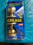 Schlage Georgian Bright Brass Passage Hall/closet Door Knob. Fixed Price $18.00.