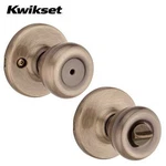Kwikset - Tylo Knob Round Rose Privacy Antique Brass Grade 3. Fixed Price $13.78.