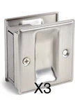 Homotek Passage Pocket Door Lock Hardware With Pull Satin Nickel. Fixed Price $18.97.