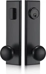 Modern Front Door Handle, Matte Black Entry Knobs With Single Cylinder Dead. Fixed Price $120.97.