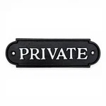 Private Door Sign Cast Iron Plaque Wall Gate Rustic Vintage Black. Fixed Price $18.95.