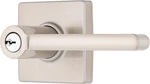 Contemporary Keyed Entry Door Lever, Satin Nickel - Designed For Sleek And Mod. Fixed Price $48.50.