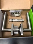 Passage Door Lever With 2-3/4 Inch Backset, Series Square Rose, And TL4. Fixed Price $99.99.