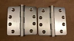 Pair Hickory Solid Brass 4" X Radius Corner Door Hinge Antique Pewter Finish. Fixed Price $29.95.