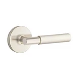 Emtek Myles Modern Brass Left-hand Privacy Door Lever Set, Satin Nickel. Fixed Price $90.99.