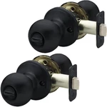 Copper Creek Matte Black Door Knobs - Round Colonial With Privacy Locking Fun.... Fixed Price $31.93.