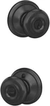 Schlage F51A 622 Georgian Door Knob, Keyed Entry Lock, Matte Black. Fixed Price $12.99.
