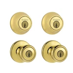 KWIKSET+92420-031+BRIGHT+BRASS+TYLO+KNOB+ENTRY+LOCKSET+%26+DEADBOLT3. Fixed Price $49.99.