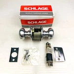 Schlage Privacy Locking Bolt Latch Doorknob F40N-00-PLY-626 Satin Chrome New Nos. Fixed Price $34.99.