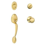 Schlage Plymouth Bright Brass Single Cylinder Door Handleset With Knob. Fixed Price $69.99.