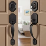 Elegant Oil Rubbed Bronze Double Door Handle Set - Reversible Design. Fixed Price $166.99.