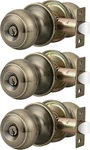 Probrico Entrance Door Knobs Keyed Alike Lockset 3, Antique Brass. Fixed Price $51.04.