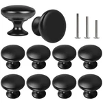 Octinpris 10X Matt Black Cabinet Hardware Round Mushroom Knob Drawer Handles .... Fixed Price $18.22.