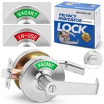 Bathroom Door Handle Lock Vacant Occupied Indicator Brushed Nickel Annfuz Lever. Fixed Price $89.99.