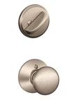 Schlage F59 619 Plymouth Interior Knob With Deadbolt, Satin Nickel. Fixed Price $18.99.