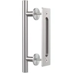 Sliding Barn Door Handle Set 12 Pull & Flush Solid Stainless Steel Winsoon Nib. Fixed Price $19.75.