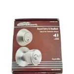 Stainless Steel Keyed Entry And Deadbolt For Exterior Doors By Mountain Security. Fixed Price $8.00.