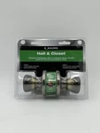 Ultra Security Hall & Closet Interior Door Knob Model #83961, Polished Silver. Fixed Price $8.50.
