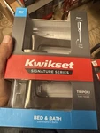 Kwikset Signature Tripoli Satin Nickel Interior Bed/bath Privacy Door Handle. Fixed Price $26.49.