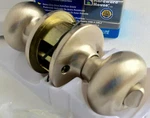 Hardware House Stradford Privacy Locking Door Knob,satin Nickel Steel New 382945. Fixed Price $13.95.