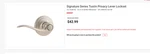 Kwikset Signature Series Tustin Privacy Lever Lockset Mpn: 97300-726. Fixed Price $19.95.