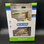 Schlage Hall /closet Door Handle Flair Lever F10 605 Ez Install - Nib Nrfb. Fixed Price $16.36.