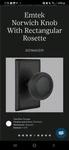 Emtek 8521NWUS19 Dummy Rectangular Rosetter Norwich Knob Matte Black. Fixed Price $85.00.