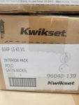 Kwikset 604P 15 Ki V1 Cove Single Cylinder Interior Pack Satin Nickel. Fixed Price $23.99.