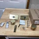 Baldwin Ps.con.cfr Contemporary Passage Door Knob Set - Brass*read*. Fixed Price $59.99.