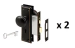 *2* Prime-line Steel, Classic Bronze, Interior Door Lock-set (e 2495) *new*. Fixed Price $39.99.