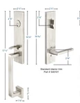 Emtek 4818 Davos Single Cyl Tubular Entry Set Rh Stuttgart Lever Polished Nickel. Fixed Price $299.00.