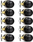 Black Knob, 10 Pack Round Keyless Doorknobs Interior/exterior Lockset, Pass. Fixed Price $88.87.